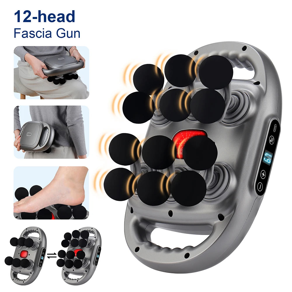 Professional 42-Head High-Frequency Percussion Massage Gun | Deep Tissue Vibration for Full Body & Muscle Relaxation | Pain Relief (Back, Neck, Shoulder)