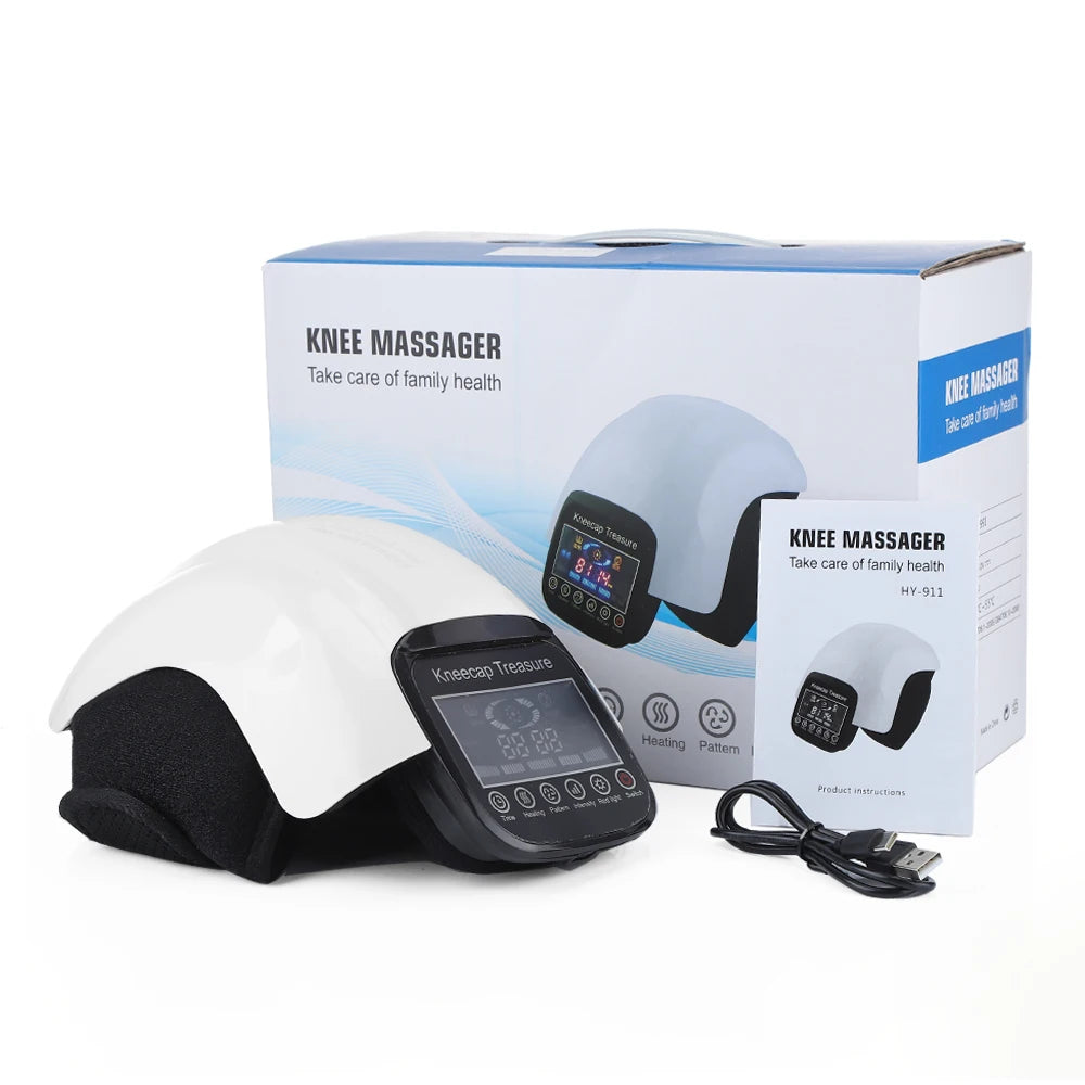 Smart Knee Massage Hot Compress Knee Relax Massager Knee Cap Treasure Laser Infrared Elbow Shoulder Massager Relive Joint Pain