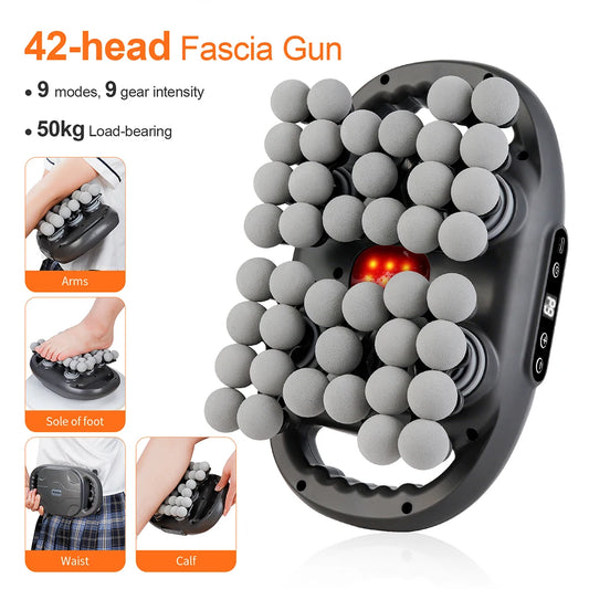 Professional 42-Head High-Frequency Percussion Massage Gun | Deep Tissue Vibration for Full Body & Muscle Relaxation | Pain Relief (Back, Neck, Shoulder)
