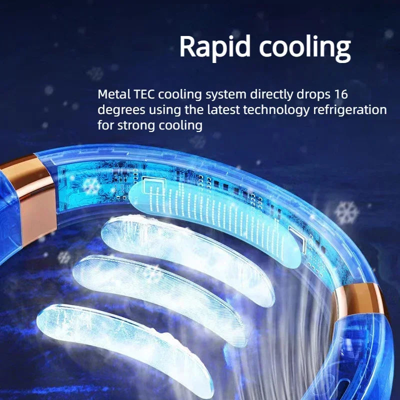 Stay Cool On-The-Go | Rechargeable Hands-Free Neck Fan | Portable USB-Powered Personal Cooling for Indoor & Outdoor Use