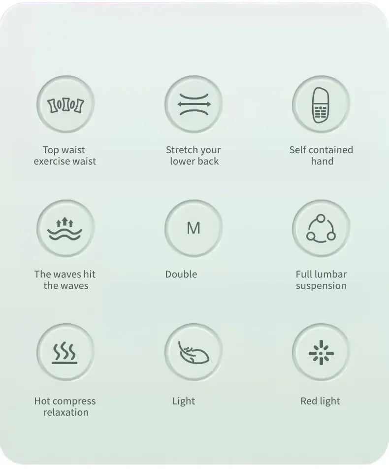 Premium Waist Massager with Heat & Dynamic Stretching | Low-Frequency Vibration & Multi-Axis Motion for Spinal Support | Airbag Traction for Core Relief