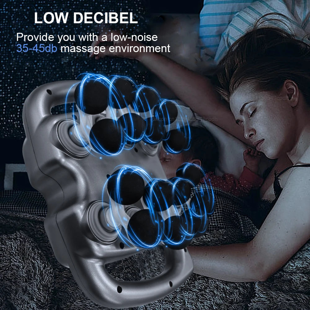 Professional 16-Head High-Frequency Percussion Massage Gun | Deep Tissue Muscle Massager for Full Body Relaxation | High-Frequency Vibration Massager for Neck, Shoulder & Waist