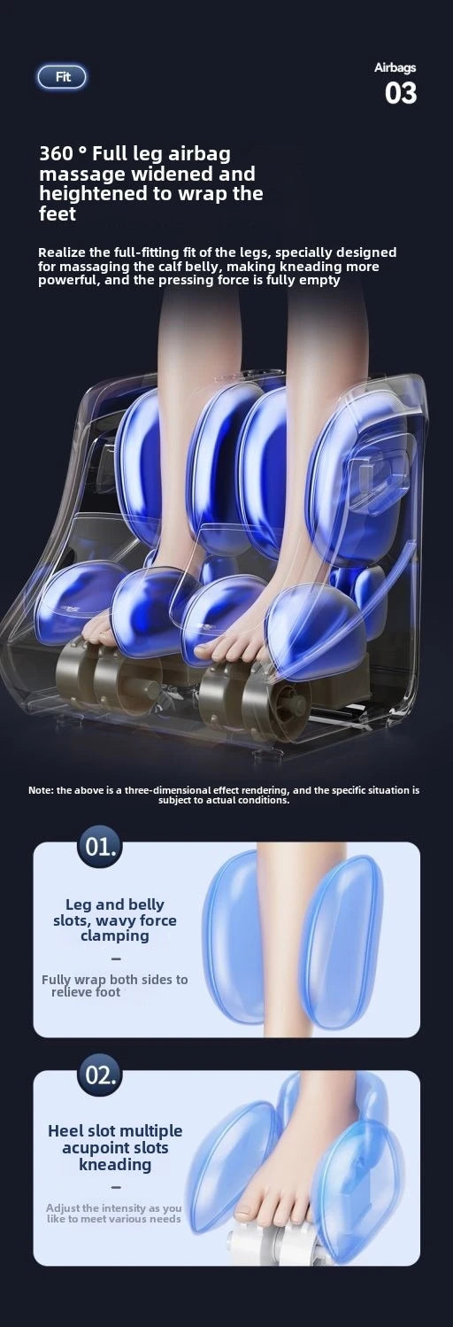 Premium Adjustable Heated Foot & Calf Massager | Shiatsu Deep Kneading, Compression & Vibration for Plantar & Circulation Relief