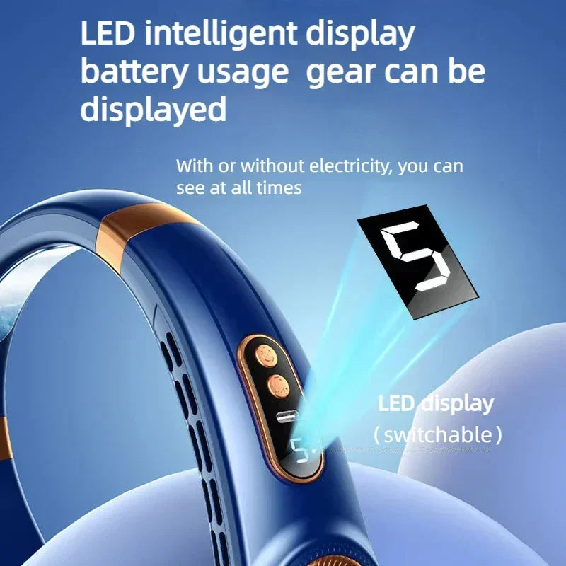 Stay Cool On-The-Go | Rechargeable Hands-Free Neck Fan | Portable USB-Powered Personal Cooling for Indoor & Outdoor Use