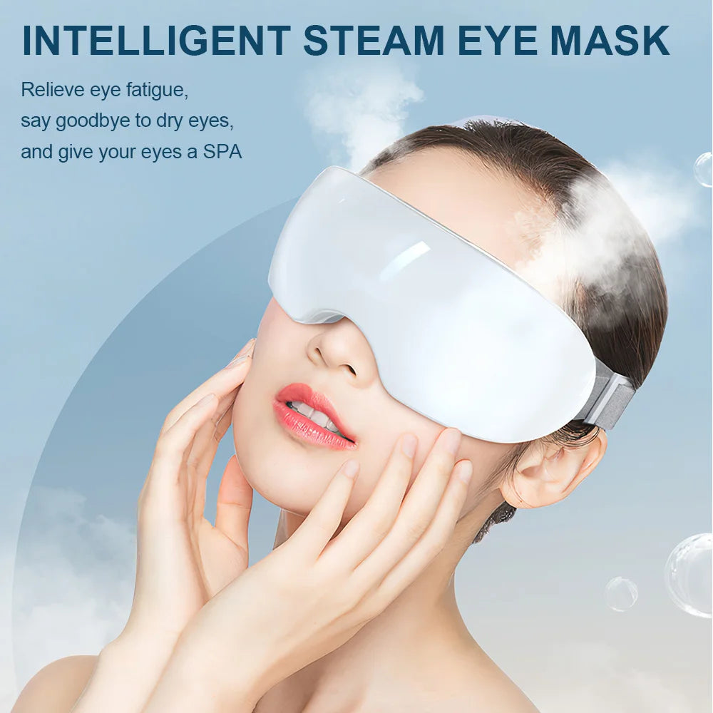 3D Electric Steam Eye Massager | Smart Heat Hot Compress & Nano Steam for Eye Care