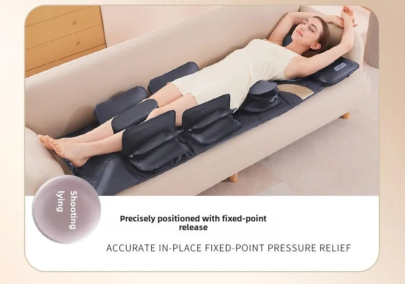 Advanced Heated Full Body Massage Mat | Heated Airbag, Vibration & Swing Motion with Lumbar & Neck Traction (Remote Operated)