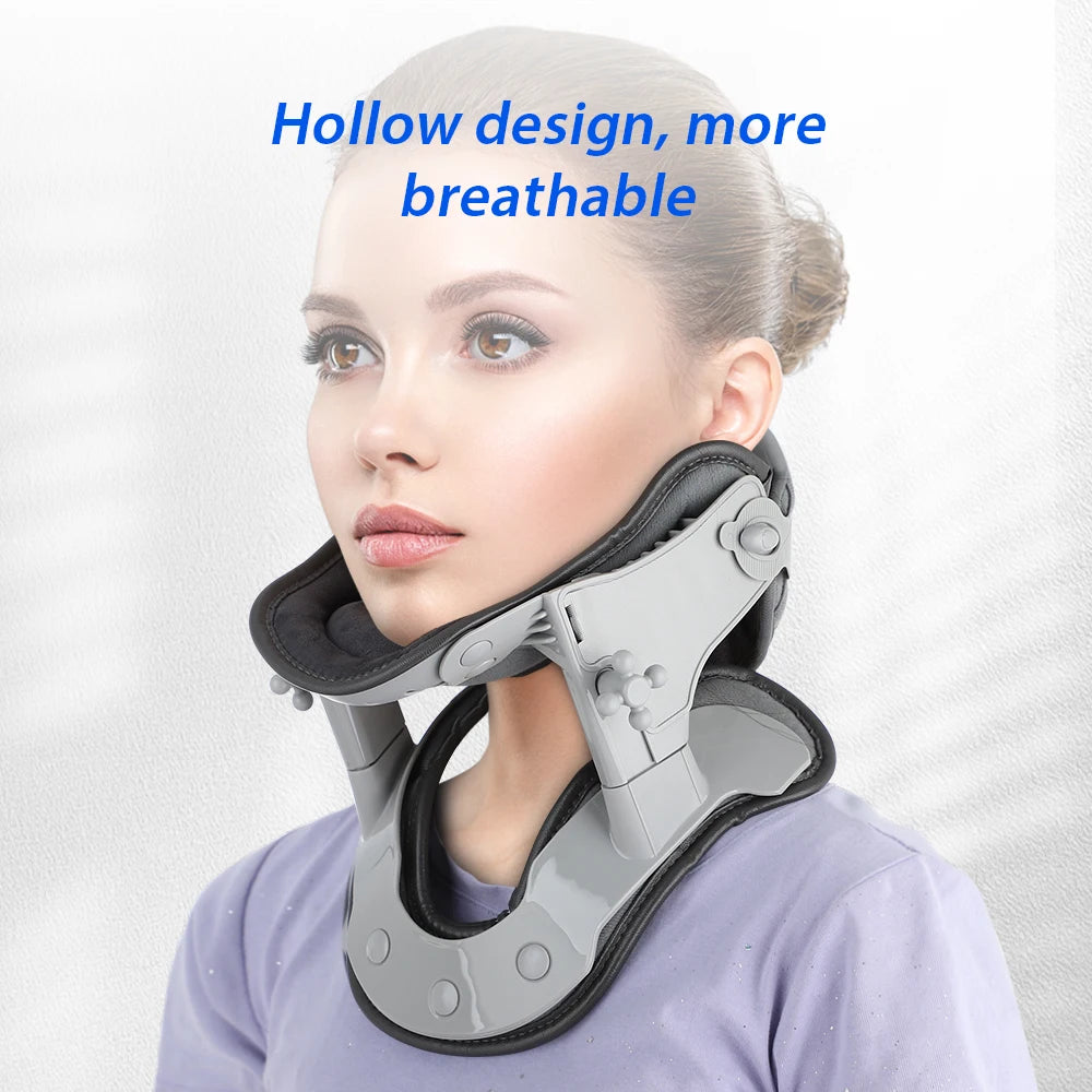 Smart Adjustable Heated Cervical Neck Traction Collar | Posture Correction & Spine Alignment for All Ages
