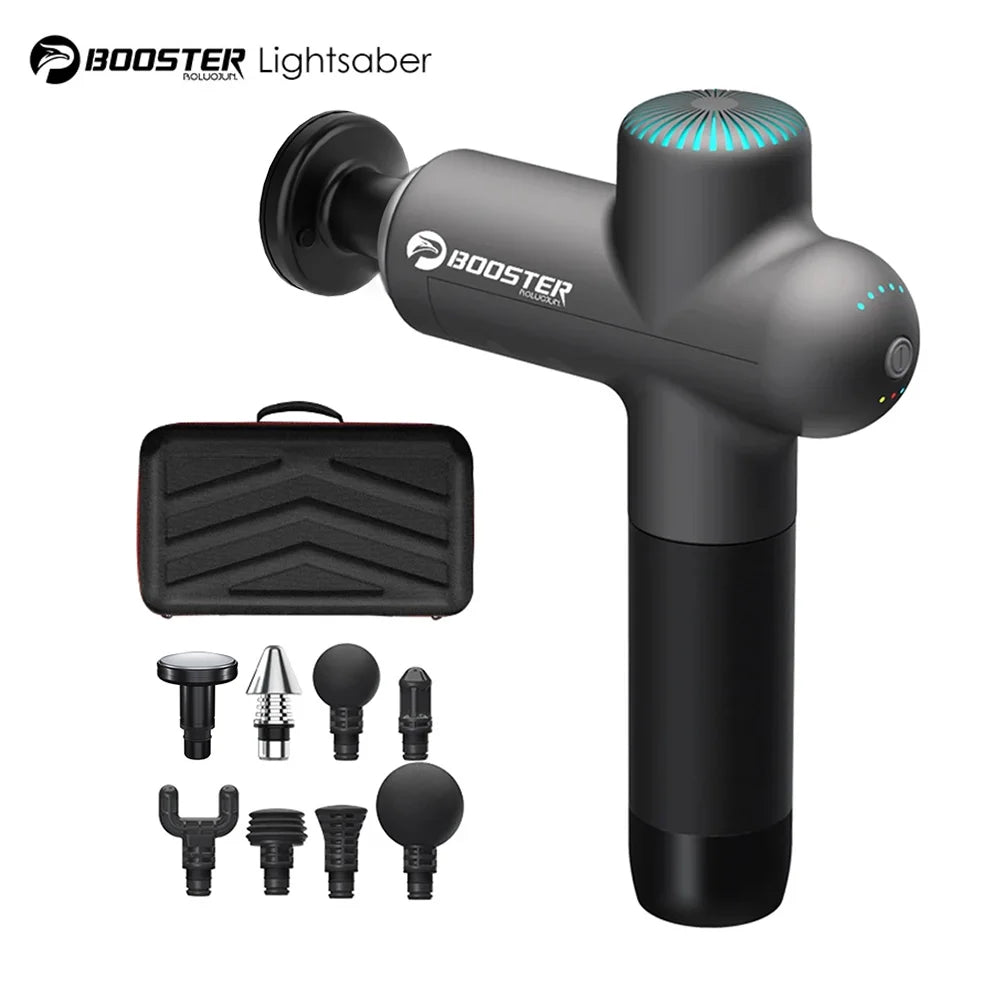 High-Performance Booster Percussion Massage Gun | Portable 7.4V Electric Fascia Gun for Deep Tissue Body, Fitness, Recovery, Muscle Relaxation