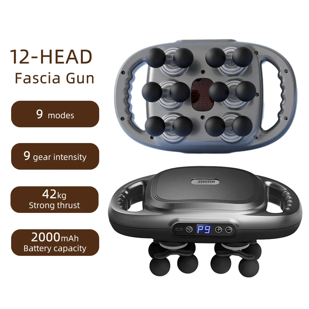 Professional 42-Head High-Frequency Percussion Massage Gun | Deep Tissue Vibration for Full Body & Muscle Relaxation | Pain Relief (Back, Neck, Shoulder)