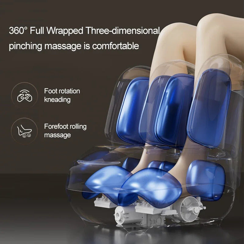Premium Spa-Quality Electric Foot & Leg Massager with Air Compression, Heat & Vibration | Deep Kneading & Full Wrap Relief
