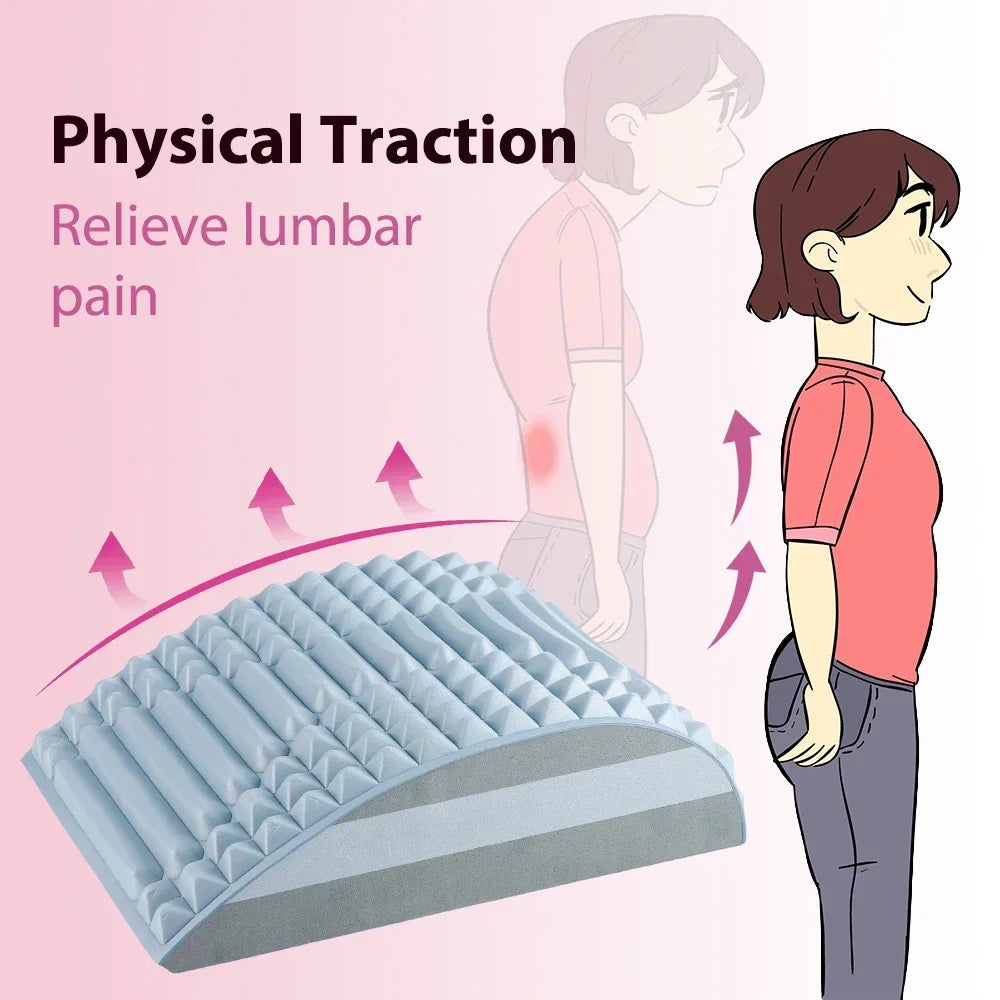 Anti-skid Orthopedic Lumbar Support, Belt Disc Herniation,Back Stretcher Pillow for Back Pain Relief,Sciatica Pain Relief