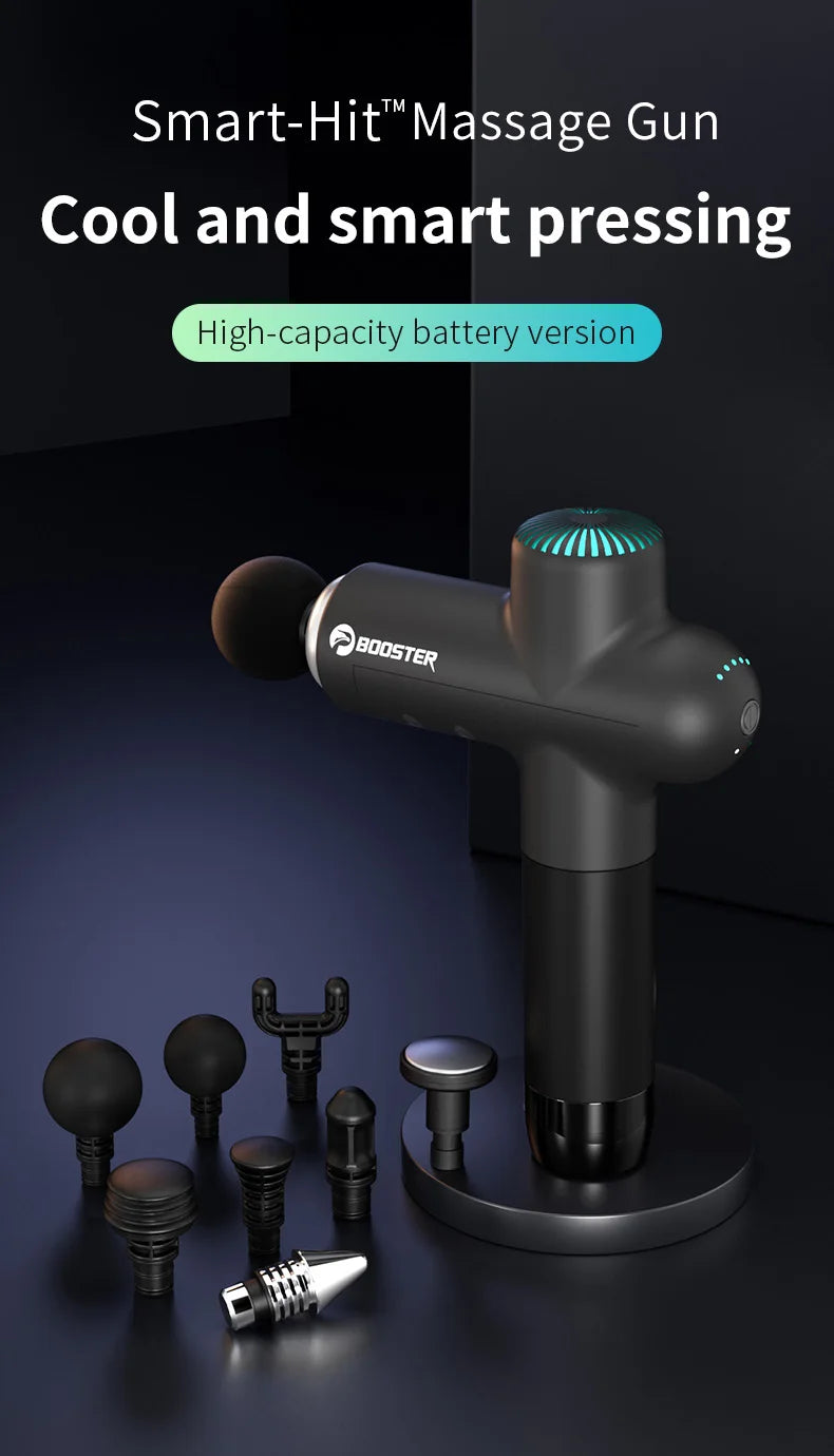 High-Performance Booster Percussion Massage Gun | Portable 7.4V Electric Fascia Gun for Deep Tissue Body, Fitness, Recovery, Muscle Relaxation