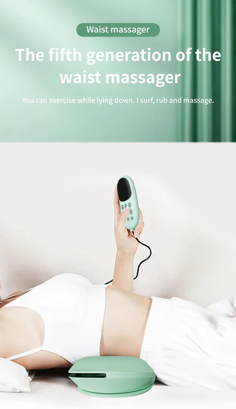 Premium Waist Massager with Heat & Dynamic Stretching | Low-Frequency Vibration & Multi-Axis Motion for Spinal Support | Airbag Traction for Core Relief