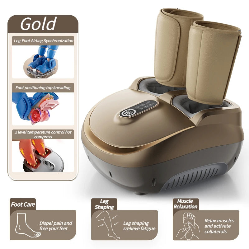 Advanced Multi-Function Electric 8D Foot & Calf Massager | Multi-Functional Kneading, Heating, Rolling & Airbag Compression