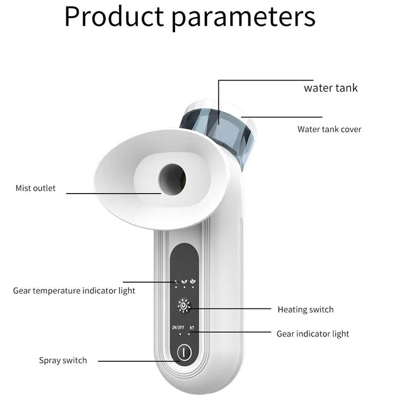 Electric Nano Steam Eye Massager | Hot Compress & Moisturising Spray for Eye Fatigue Relief