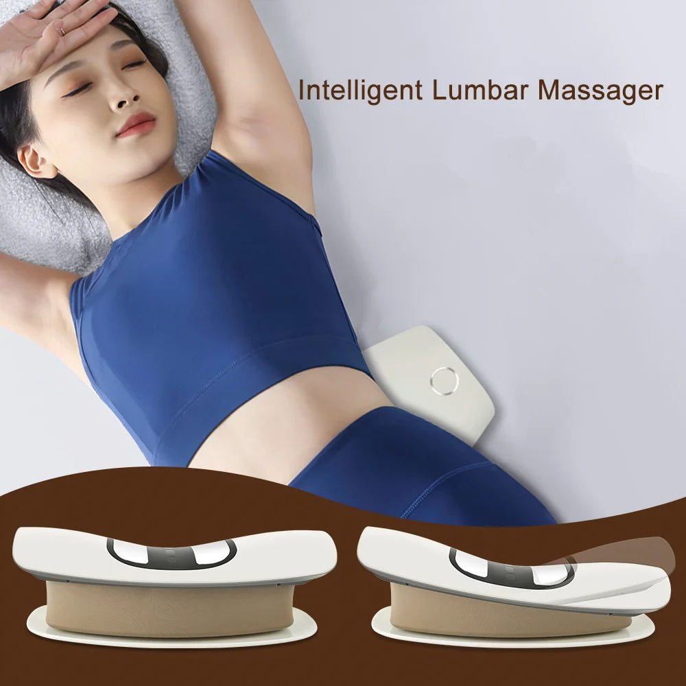Premium Adjustable Electric Lumbar Massager | Vibration Therapy & Spinal Traction Device for Waist & Back Support | Device for Core, Waist Pain Relief & Spine Health