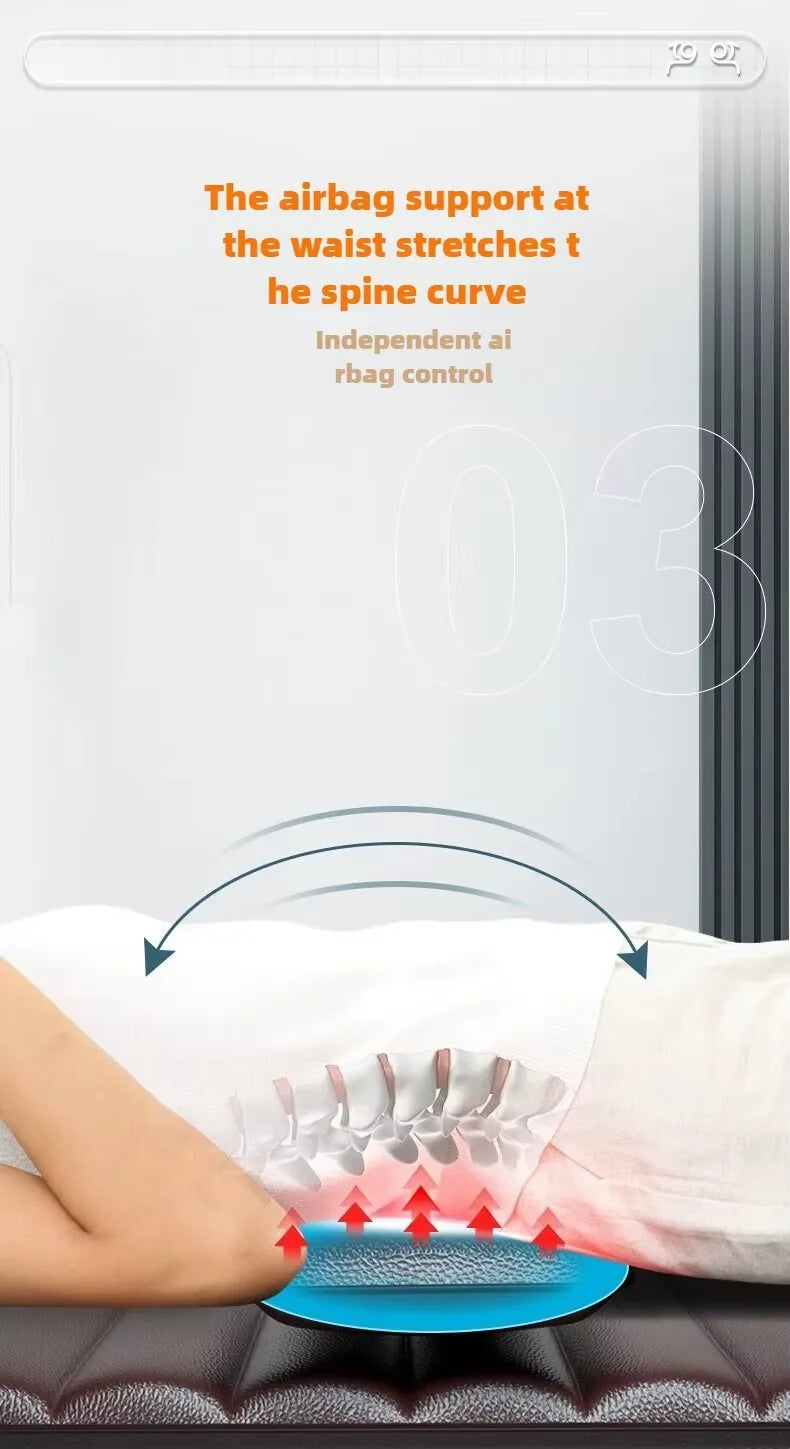 Electric Heated Full Body Massage Mat with Heat | Multi-Zone Kneading, Vibration & Air Compression (Hand Control)