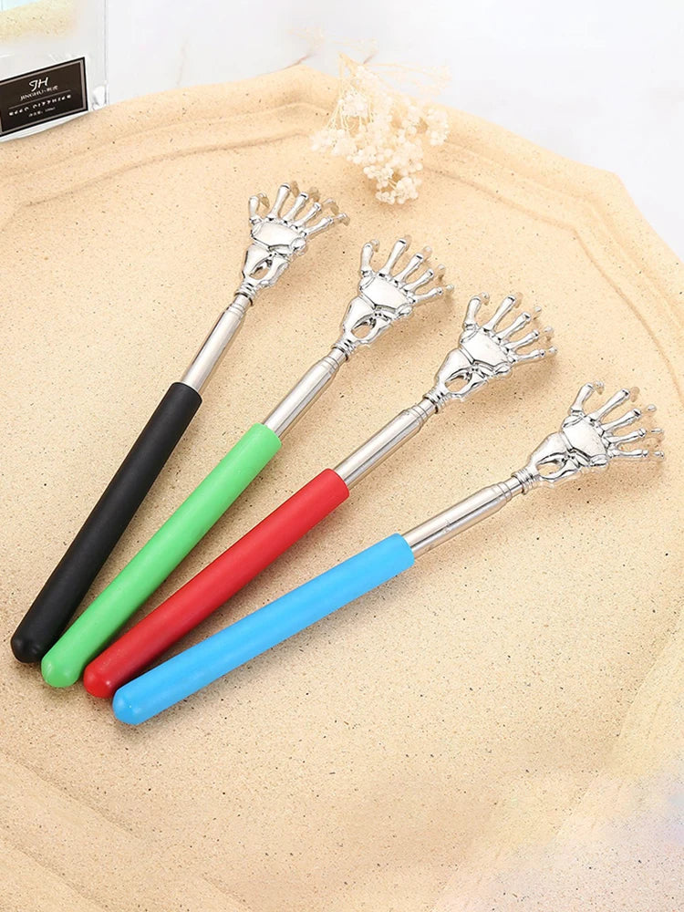 Extendable Stainless Steel Back Scratcher | Portable Itch & Stress Relief Massager Tool