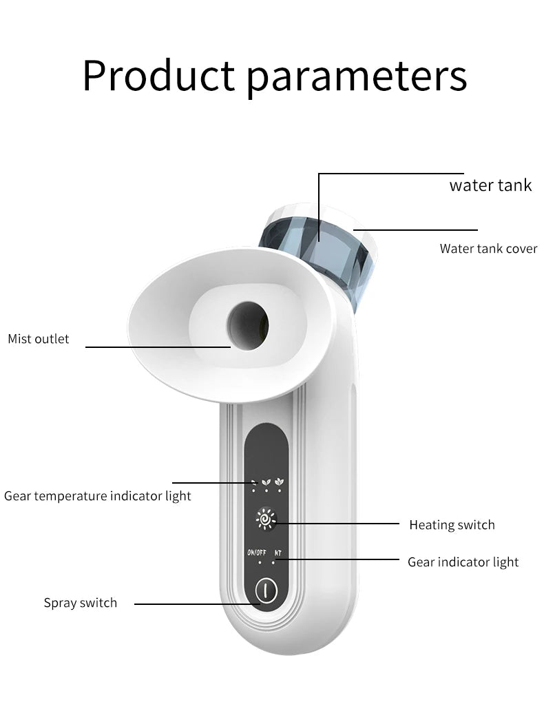 Electric Nano Steam Eye Massager | Hot Compress & Moisturising Spray for Eye Fatigue Relief