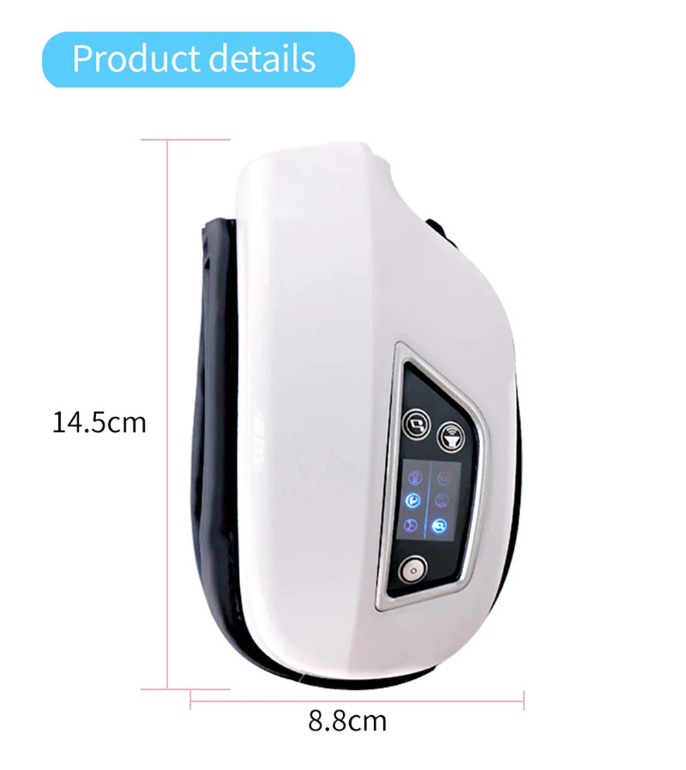 Luxurious 6D Smart Eye Massager with Air Compression & Bluetooth Music | Vibration Therapy for Eye Care
