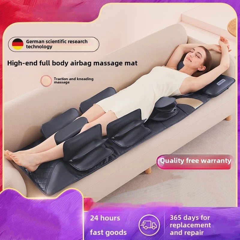 Advanced Heated Full Body Massage Mat | Heated Airbag, Vibration & Swing Motion with Lumbar & Neck Traction (Remote Operated)
