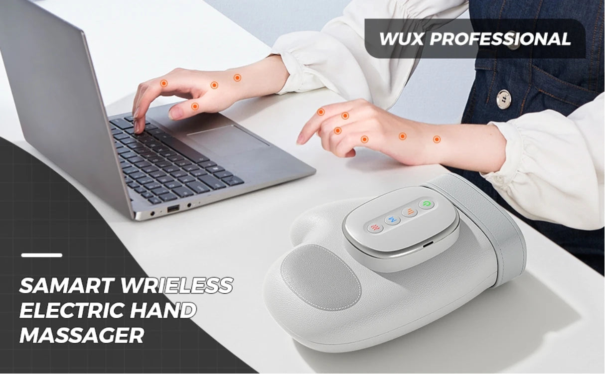 Professional Hand Massager with Heat Compression Therapy, Pain Relief Glove, Arthritis & Wrist Carpal Tunnel Neuropathy Circulat