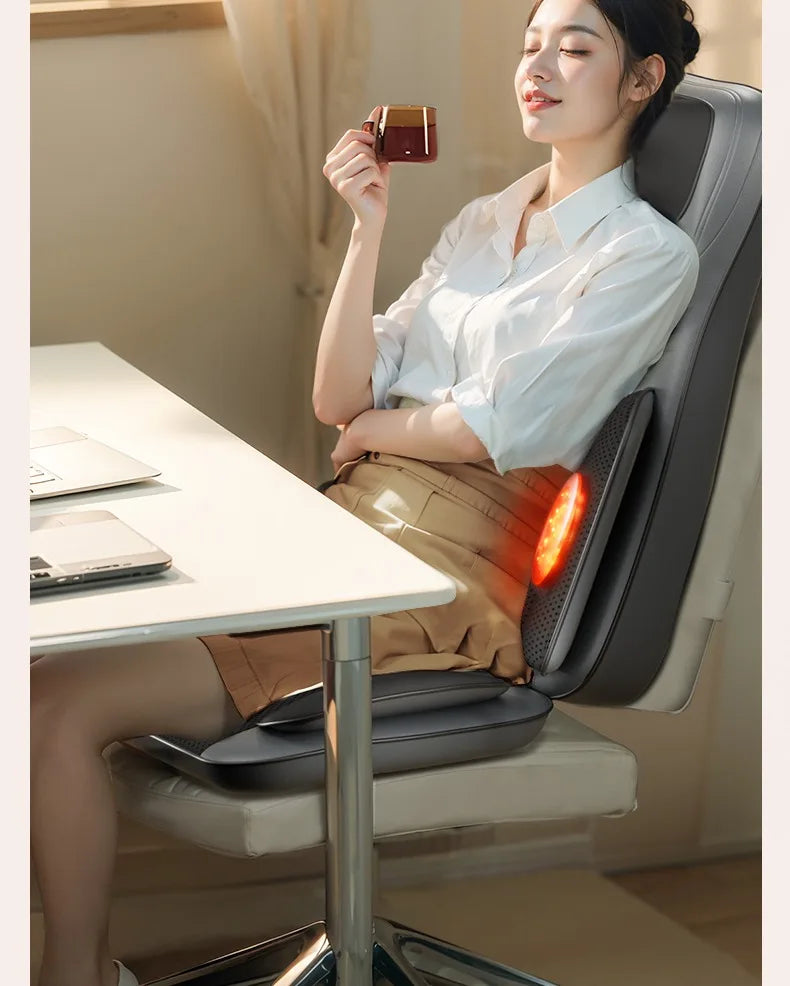 Electric Massage Chair Pad with Heat | Full Body Vibration & Kneading Therapy
| Back Massager for Chair, Sofa, Home & Office