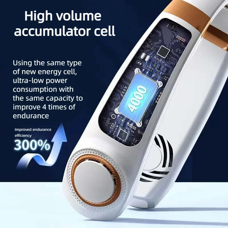Stay Cool On-The-Go | Rechargeable Hands-Free Neck Fan | Portable USB-Powered Personal Cooling for Indoor & Outdoor Use