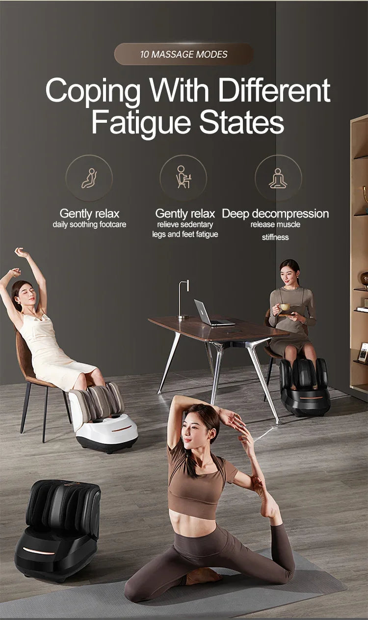 Premium Spa-Quality Electric Foot & Leg Massager with Air Compression, Heat & Vibration | Deep Kneading & Full Wrap Relief