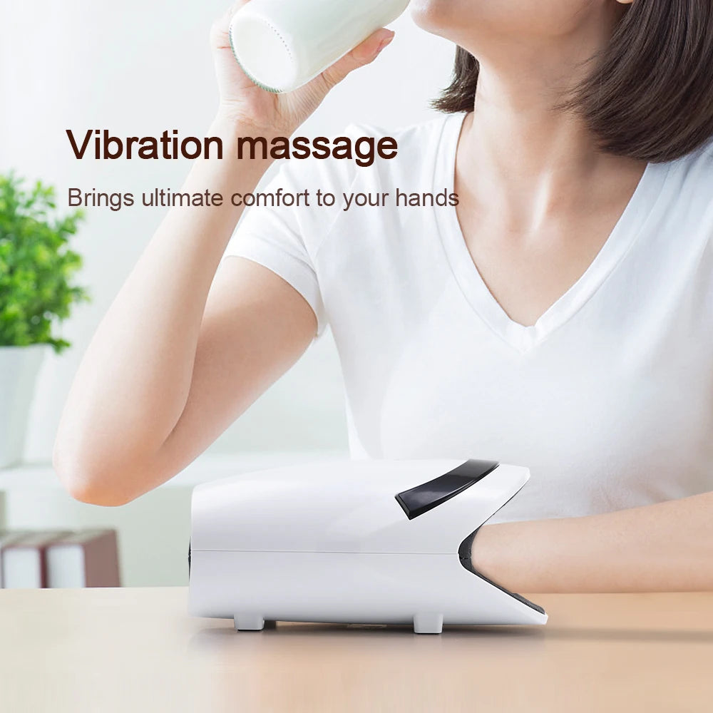 Smart Heated Wireless Electric Hand Massager | Air Compression & Hot Compress for Arthritis, Numbness & Muscle Relief