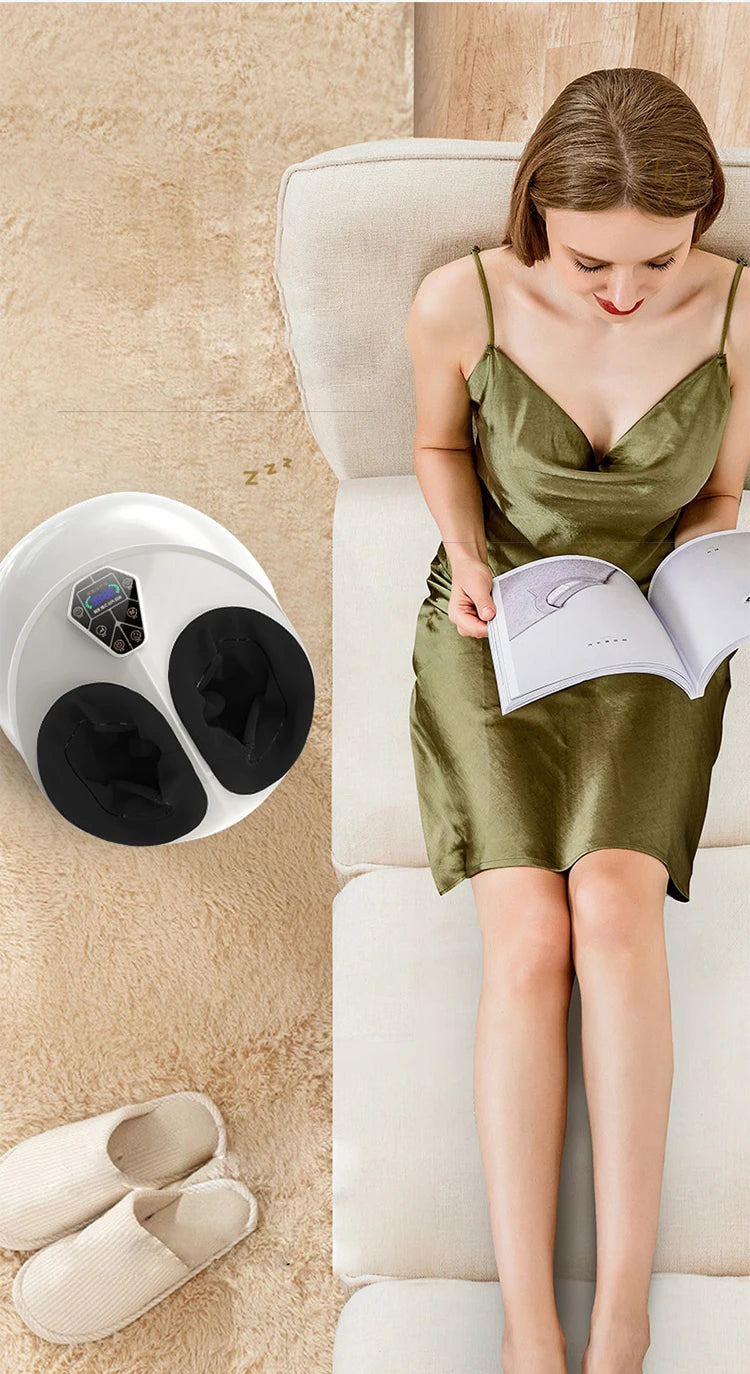 Advanced Foot Massager with Multi-Mode Therapy | Heated Kneading, Vibration & Acupressure for Relieves Leg & Foot Soreness