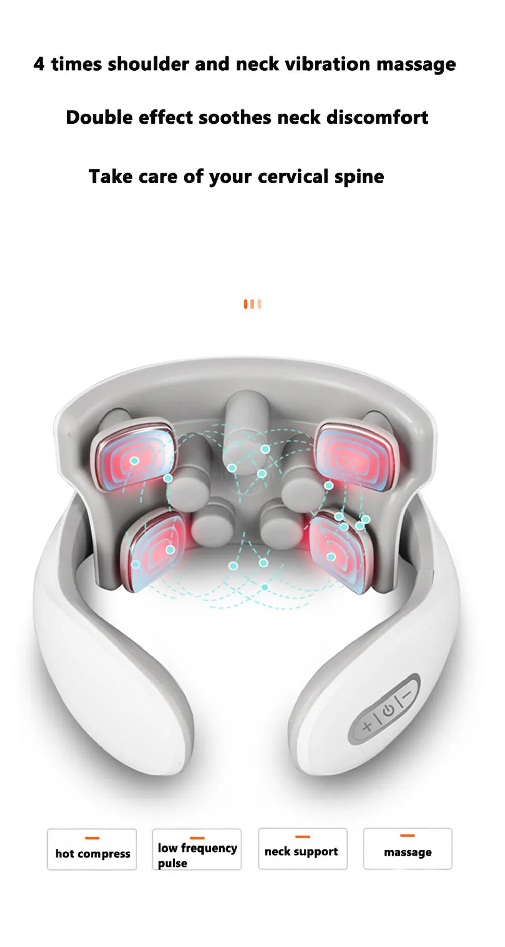 Smart Portable Neck & Shoulder Massager | Heating & Vibration Therapy for Cervical Health Care Device