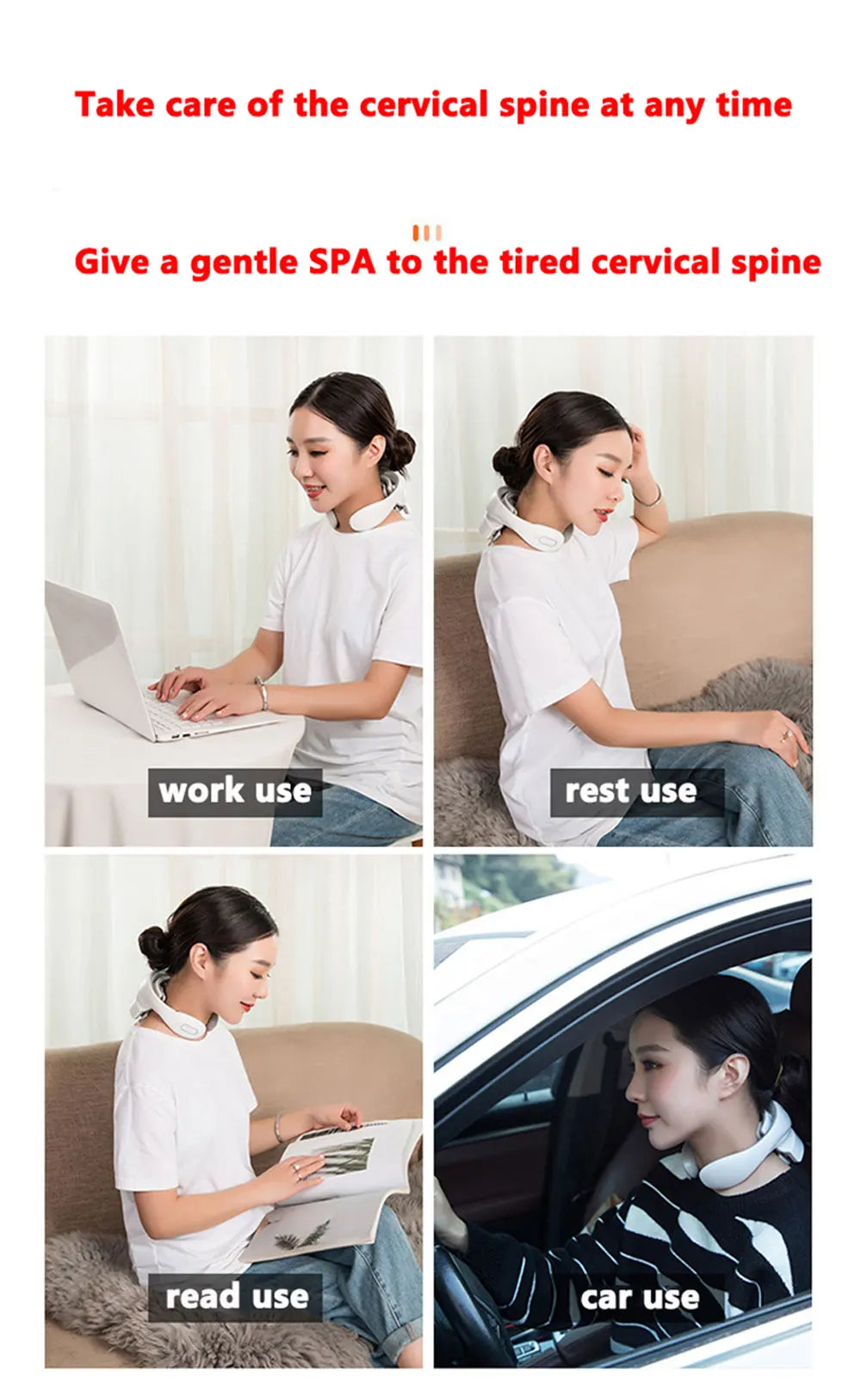 Smart Portable Neck & Shoulder Massager | Heating & Vibration Therapy for Cervical Health Care Device