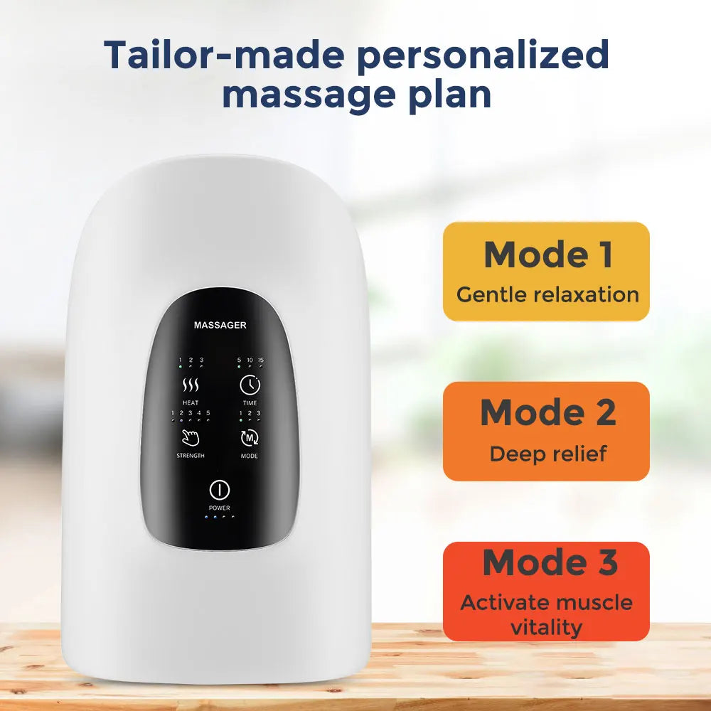 Smart Heated Wireless Electric Hand Massager | Air Compression & Hot Compress for Arthritis, Numbness & Muscle Relief