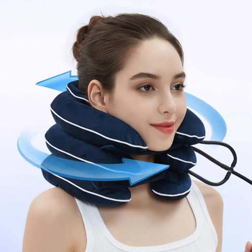 Inflatable Cervical Neck Traction Device | Relief for Chronic Neck & Shoulder Pain, Spinal Alignment