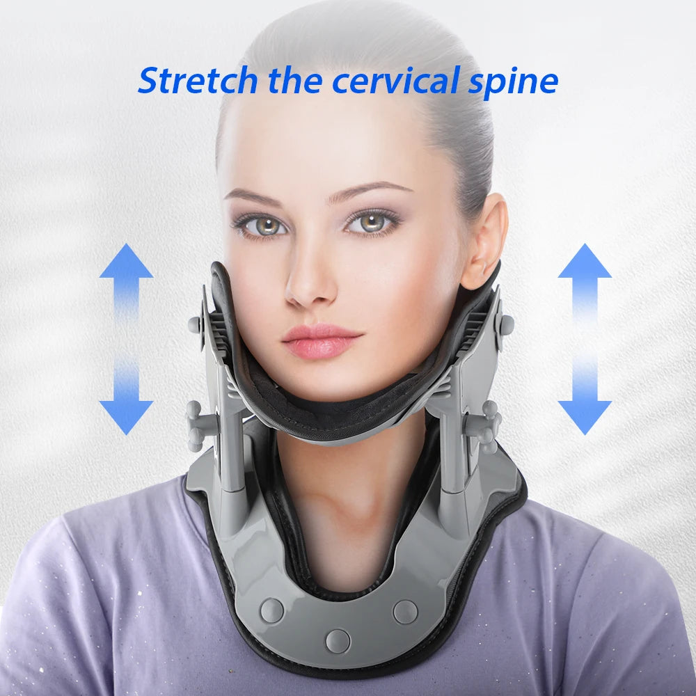 Smart Adjustable Heated Cervical Neck Traction Collar | Posture Correction & Spine Alignment for All Ages
