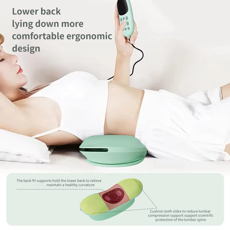 Premium Waist Massager with Heat & Dynamic Stretching | Low-Frequency Vibration & Multi-Axis Motion for Spinal Support | Airbag Traction for Core Relief