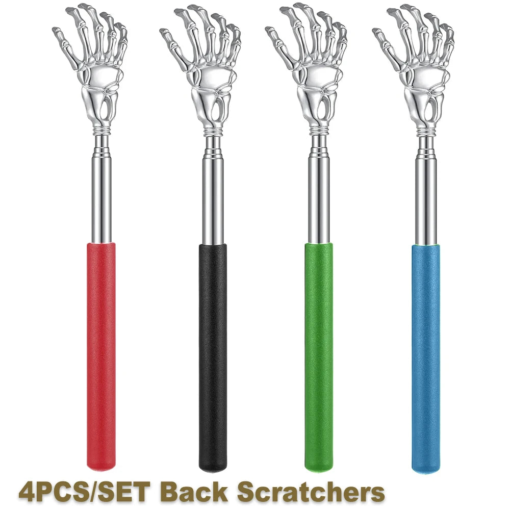 Portable Extendable Back Scratcher | Stainless Steel Telescoping Massager for Humans & Pets
