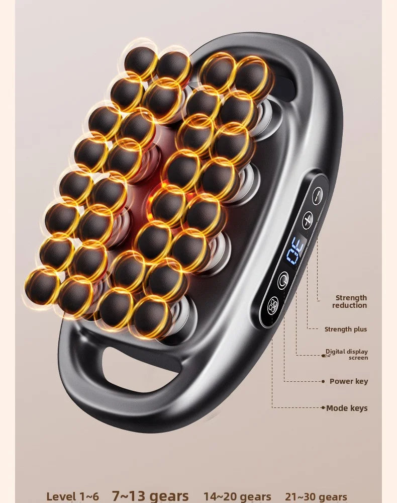 Professional High-Quality 32-Head Deep Tissue Massage Gun | Wireless High-Frequency Vibration with Red Light Therapy for Deep Muscle Relief | Red Light for Full Body Relaxation