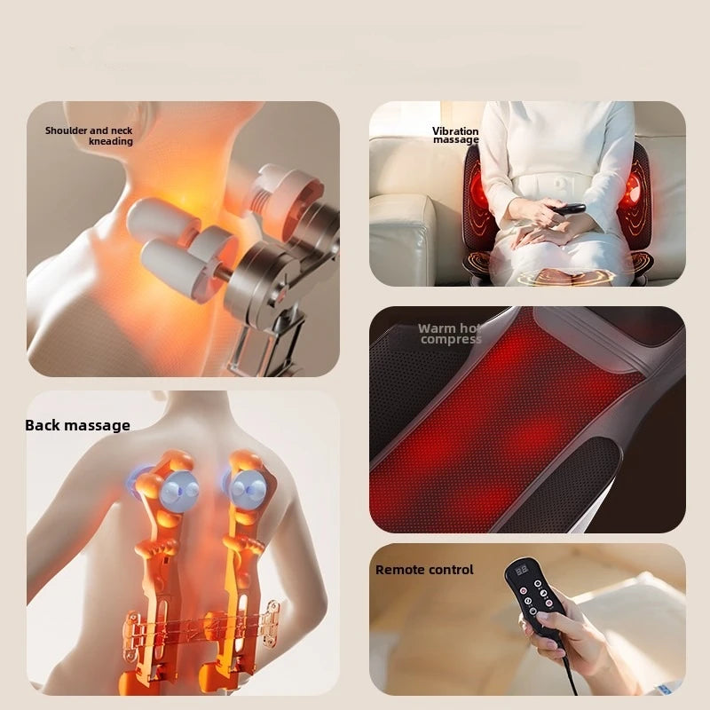 Electric Massage Chair Pad with Heat | Full Body Vibration & Kneading Therapy
| Back Massager for Chair, Sofa, Home & Office