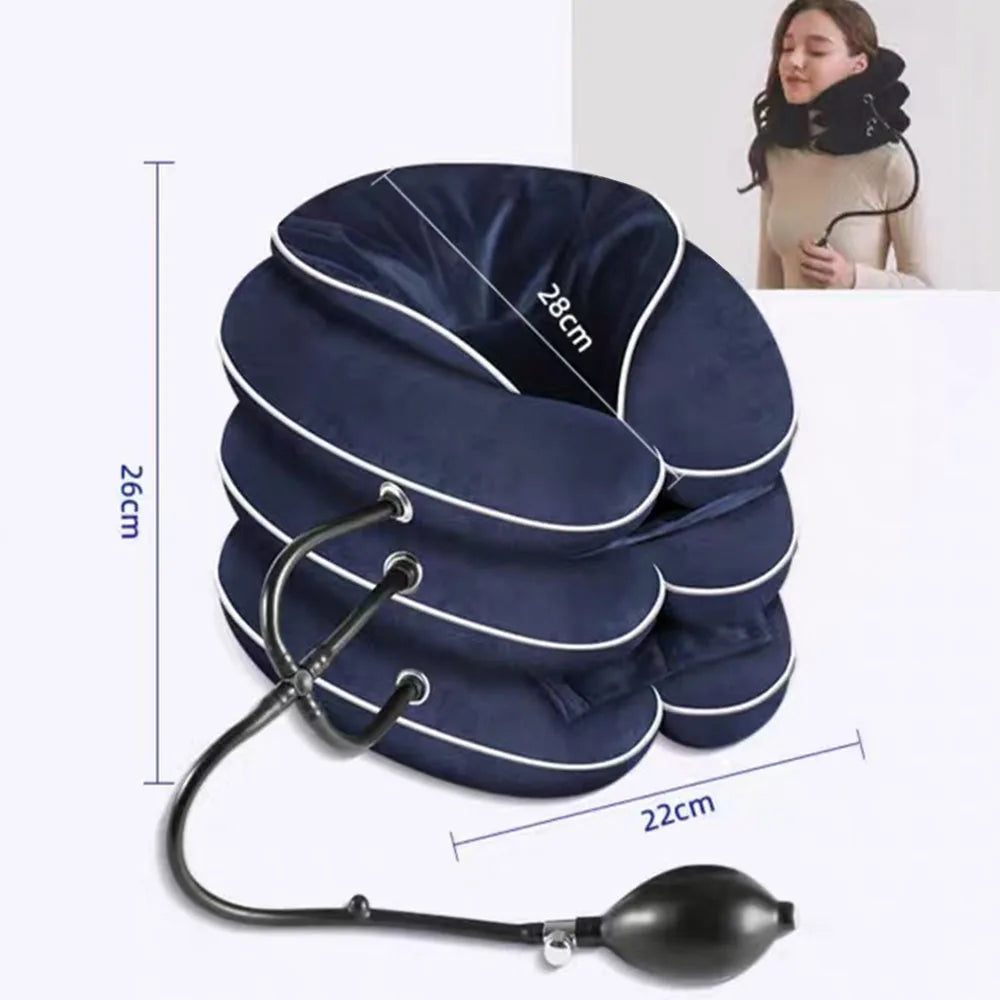 Inflatable Cervical Neck Traction Device | Relief for Chronic Neck & Shoulder Pain, Spinal Alignment