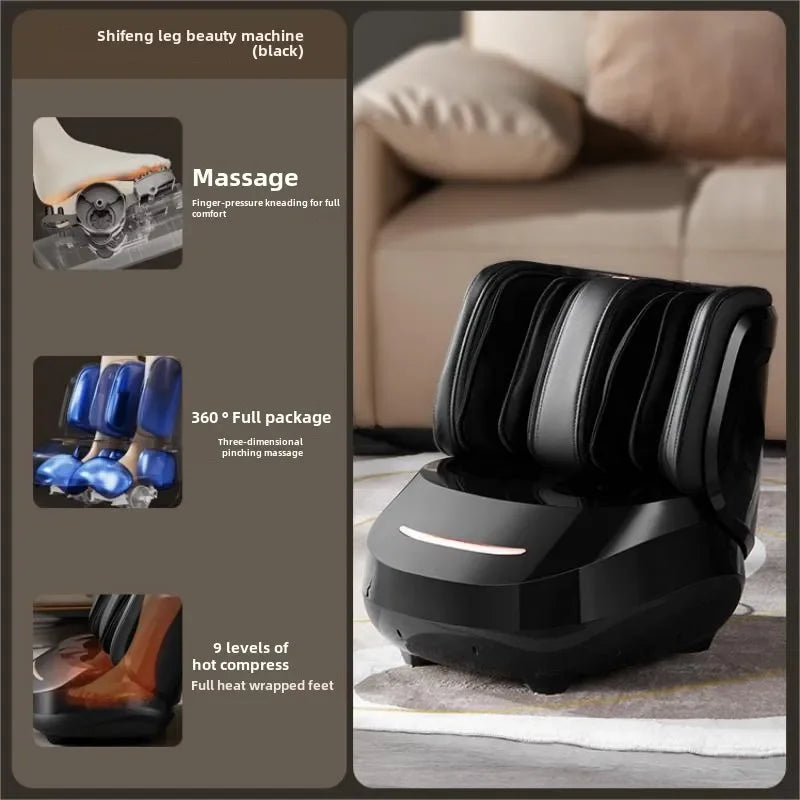 Premium Spa-Quality Electric Foot & Leg Massager with Air Compression, Heat & Vibration | Deep Kneading & Full Wrap Relief