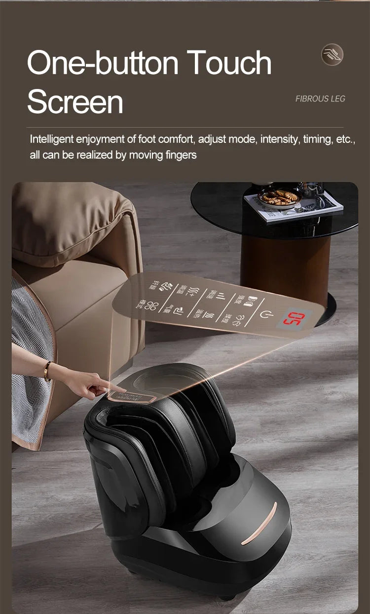 Premium Spa-Quality Electric Foot & Leg Massager with Air Compression, Heat & Vibration | Deep Kneading & Full Wrap Relief