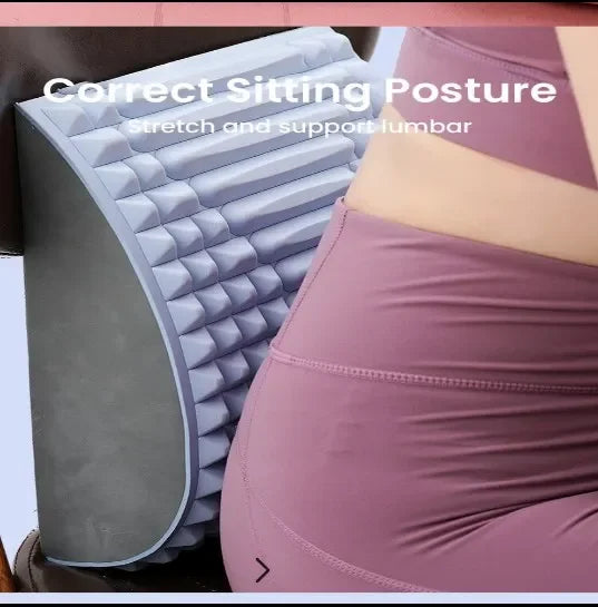 Anti-skid Orthopedic Lumbar Support, Belt Disc Herniation,Back Stretcher Pillow for Back Pain Relief,Sciatica Pain Relief