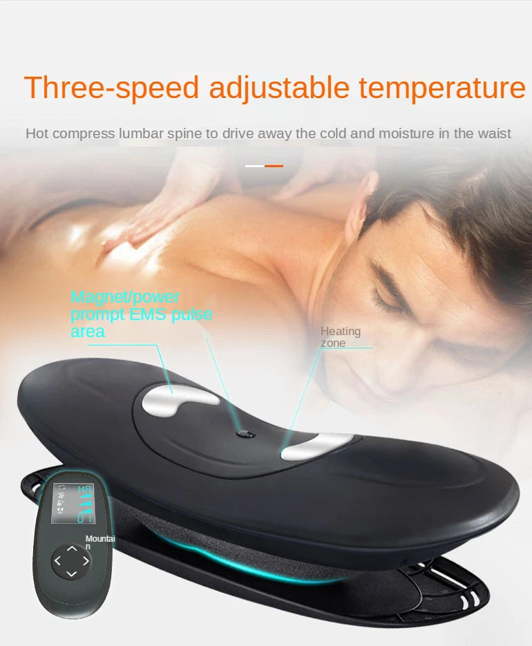 EMS & Advanced Inflatable Lumbar Traction Device | Airbag Compression Massager for Spinal Relief & Back Pain Relief
