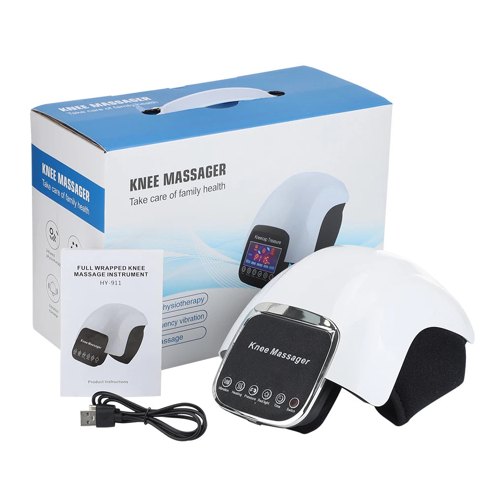 Smart Knee Massage Hot Compress Knee Relax Massager Knee Cap Treasure Laser Infrared Elbow Shoulder Massager Relive Joint Pain