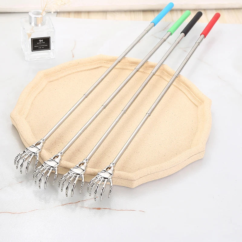 Extendable Stainless Steel Back Scratcher | Portable Itch & Stress Relief Massager Tool