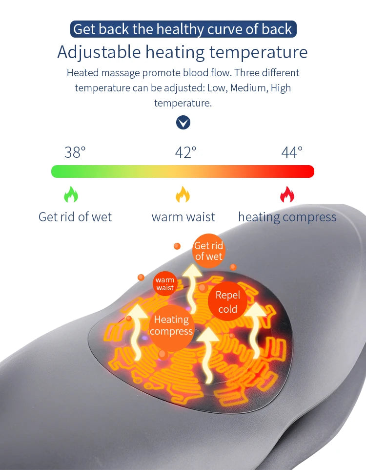 Multi-Level Electric Lumbar Traction Device | Inflatable, Heated Vibration for Back & Spine Relief 
| Multi-Level Vibration, Hot Compress for Lumbar Relief