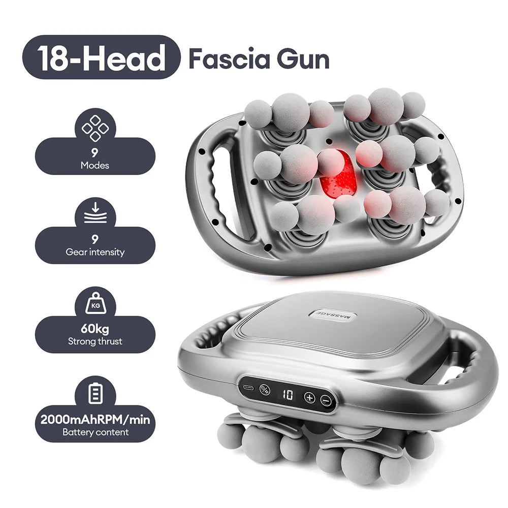 Professional 42-Head High-Frequency Percussion Massage Gun | Deep Tissue Vibration for Full Body & Muscle Relaxation | Pain Relief (Back, Neck, Shoulder)