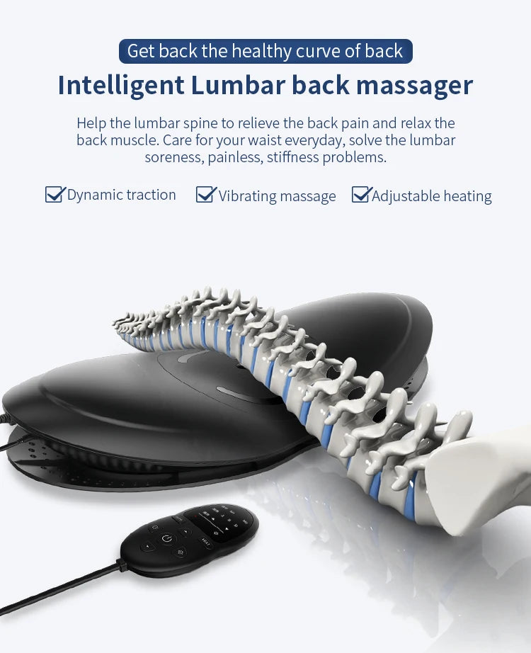 Multi-Level Electric Lumbar Traction Device | Inflatable, Heated Vibration for Back & Spine Relief 
| Multi-Level Vibration, Hot Compress for Lumbar Relief